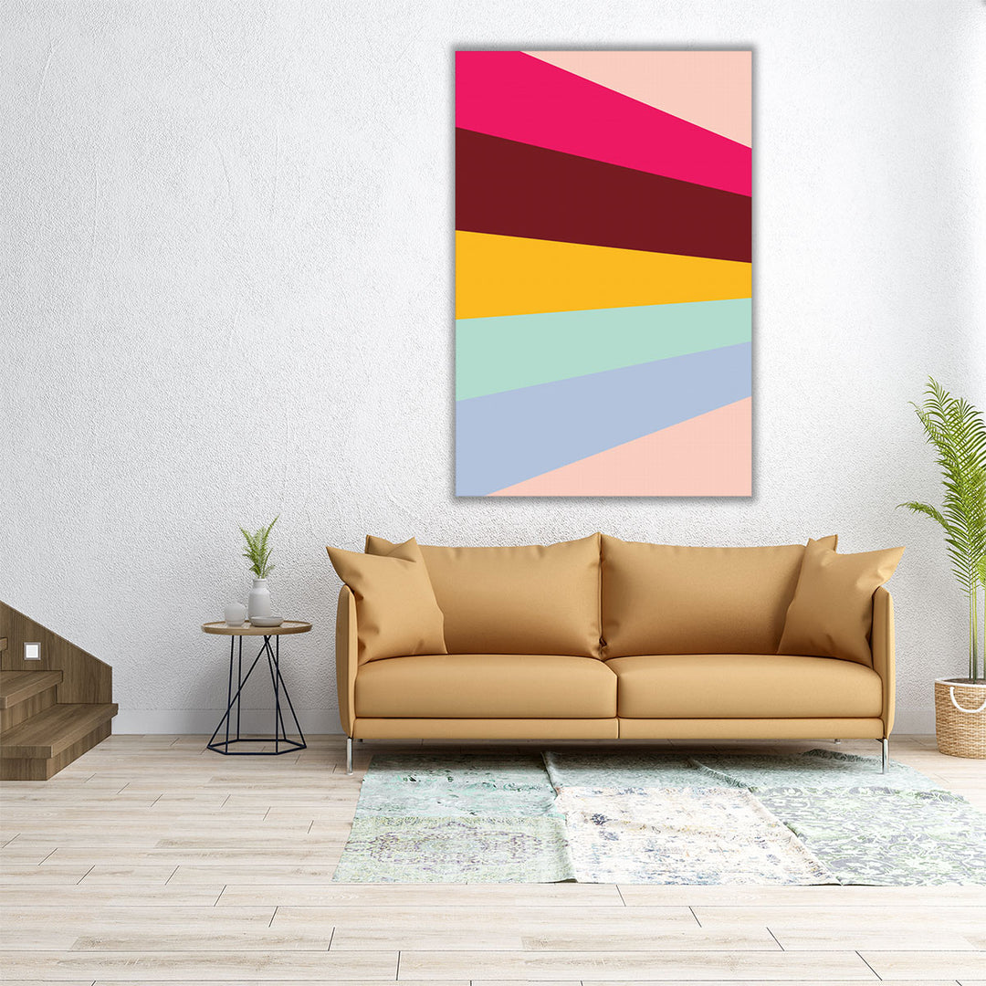 24x36 wrapped canvas colorful geometric print