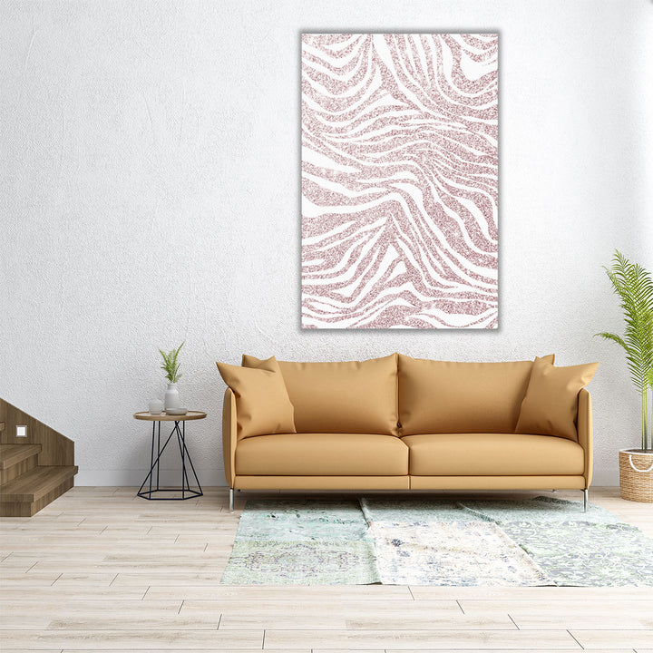 Glitter Zebra V2 - Canvas Print Wall Art