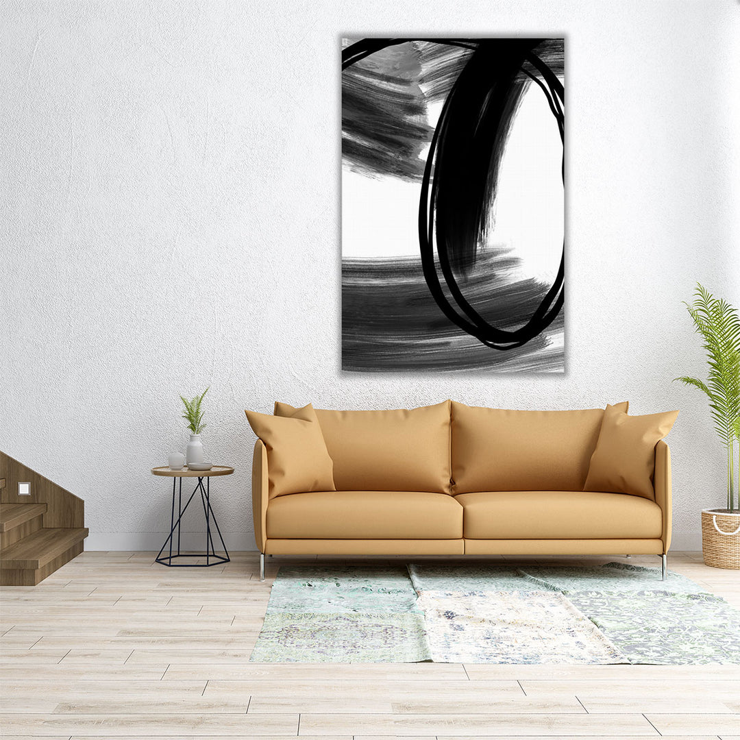 40x60 Wall Art – large black and white abstract print