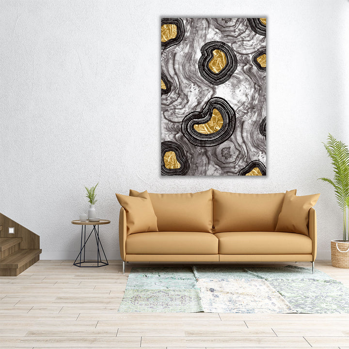 24x36 canvas art black white gold blend