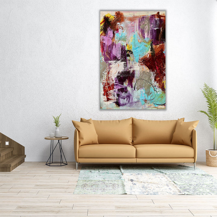 24x36 wrapped canvas abstract color burst