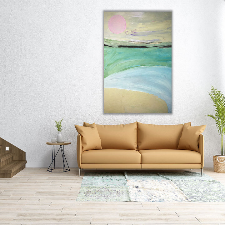 24x36 wrapped canvas beige abstract centerpiece