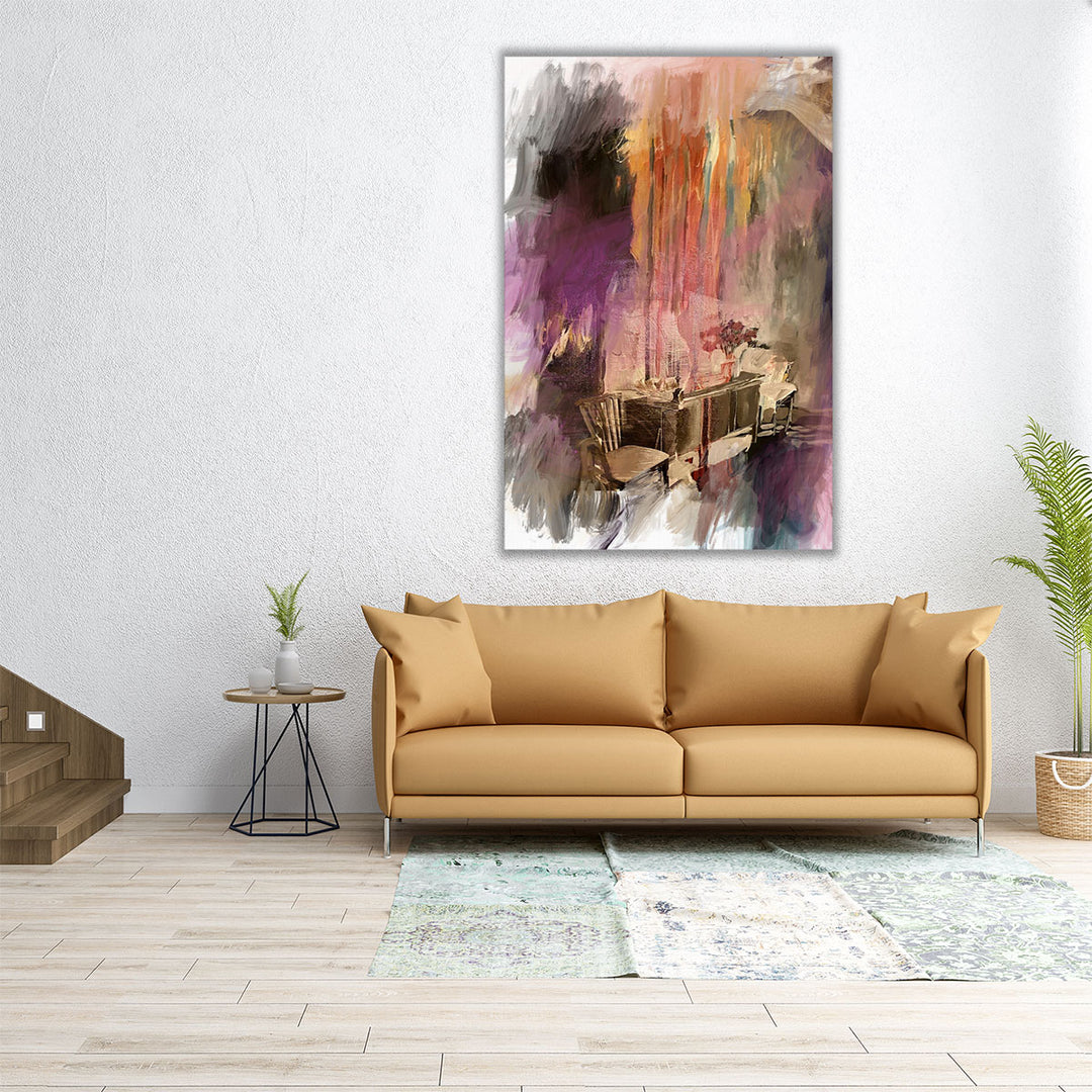 24x36 wrapped canvas bold mid-century style