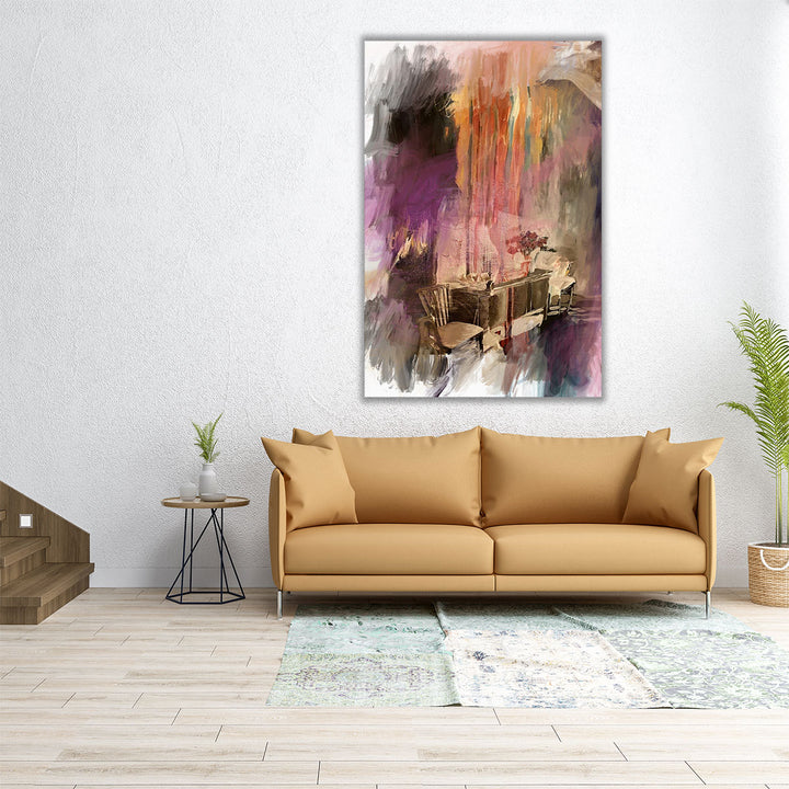 24x36 wrapped canvas bold mid-century style