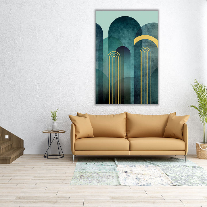 Yellow accent detail – modern abstract artwork