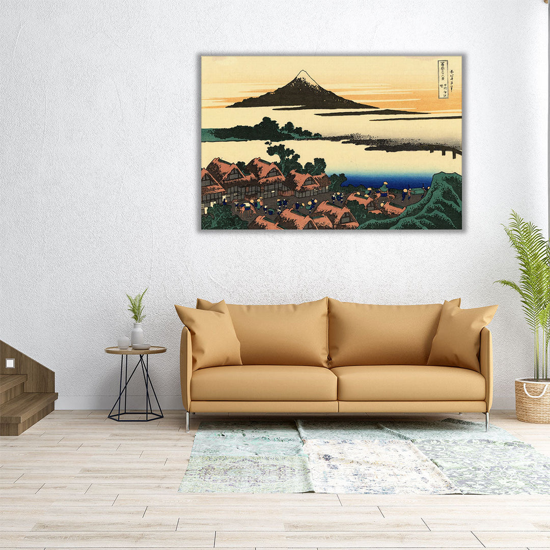 Dawn at Isawa in the Kai Province - Canvas Print Wall Art