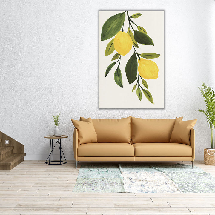 20x30 Canvas Print lemon and foliage art