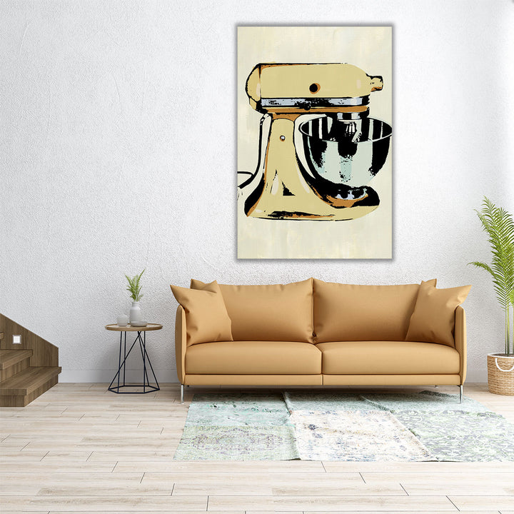 24x36 canvas print – beige mixer close-up