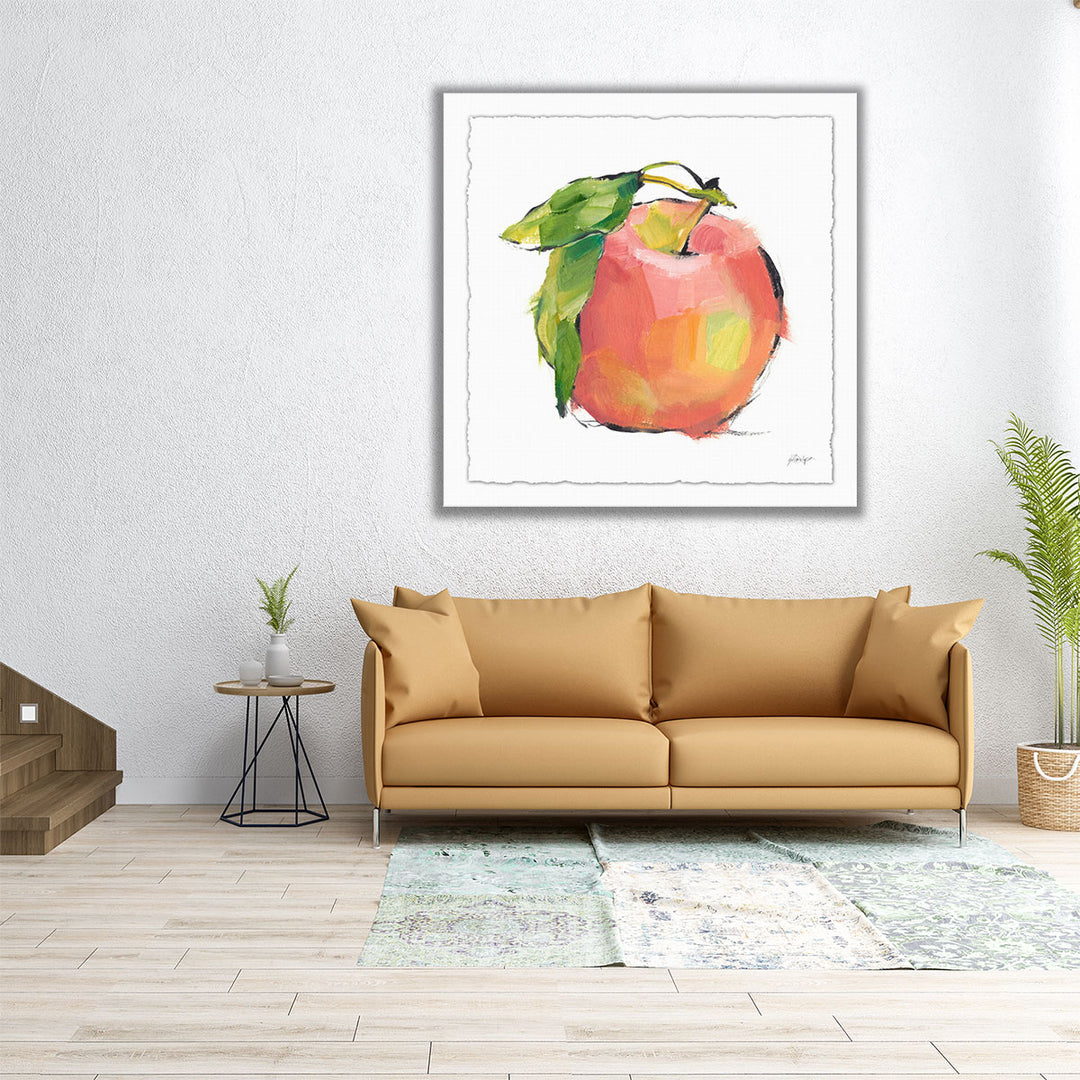 large kitchen art – crisp red apple