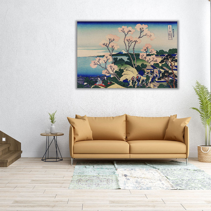 Goten-yama-hill, Shinagawa on the Tokaido (Tokaido Shinagawa Goten-yama no Fuji) - Canvas Print Wall Art