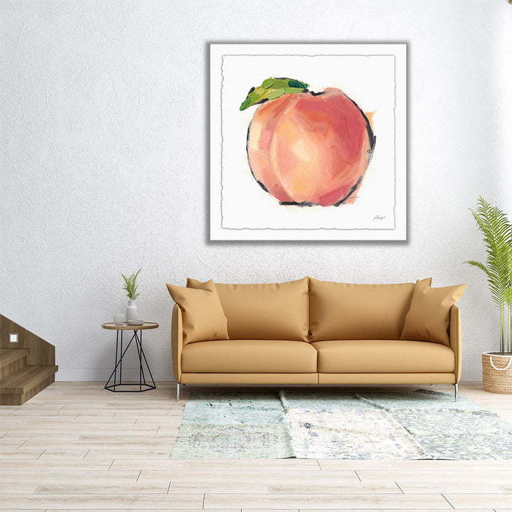 large kitchen art peach motif