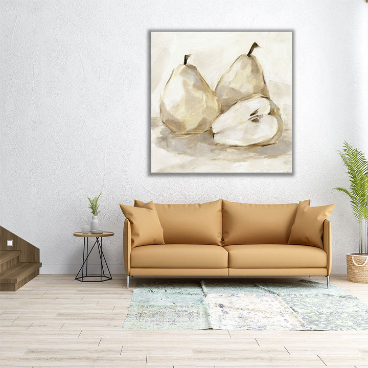 large kitchen art – harmonious pear composition
