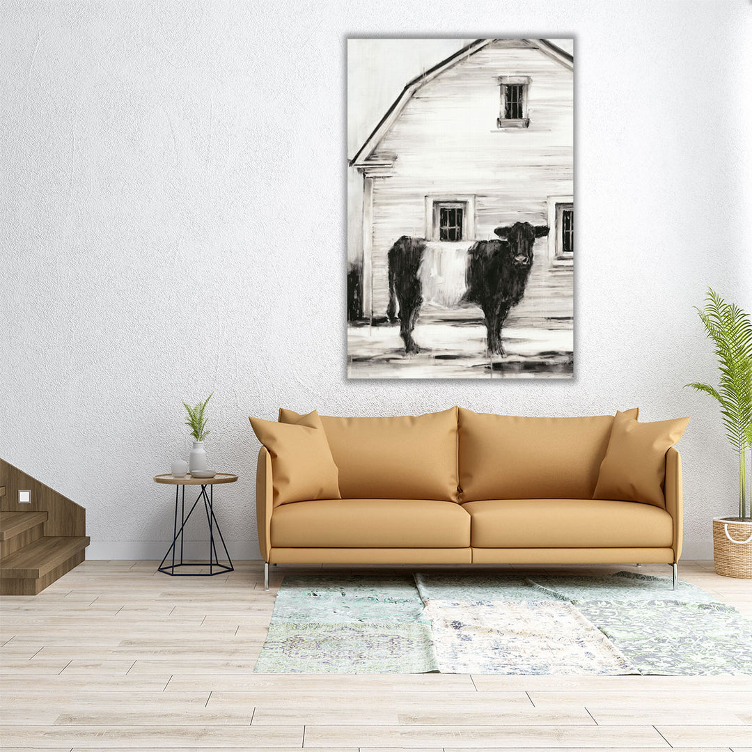 24x36 farmhouse cow canvas print