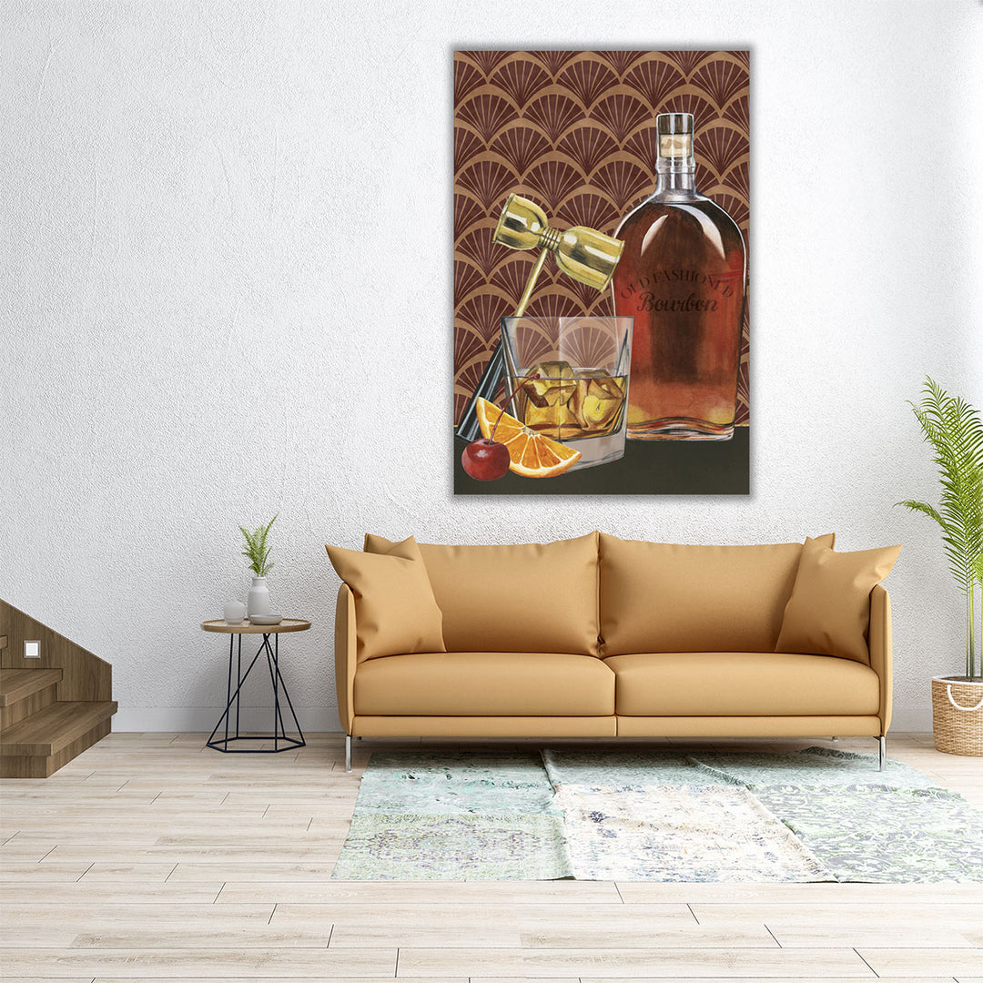 sleek brown wall art piece
