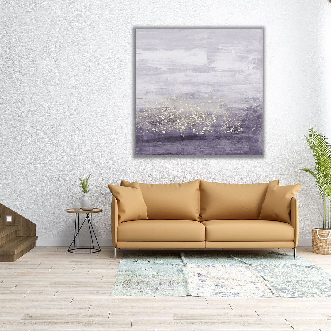 40x40 Wall Art – large square minimalist glitter canvas