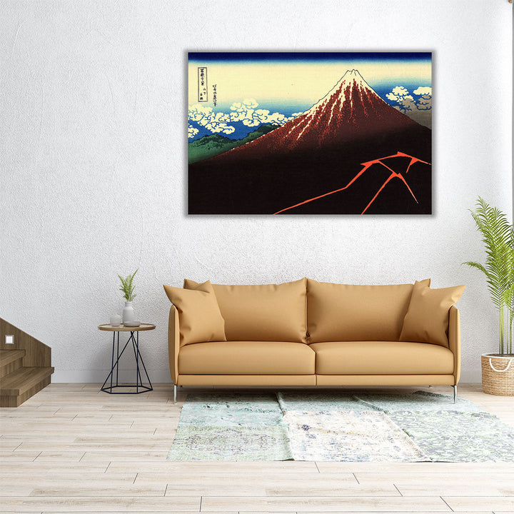 30x20 mountain landscape art with sky and peaks