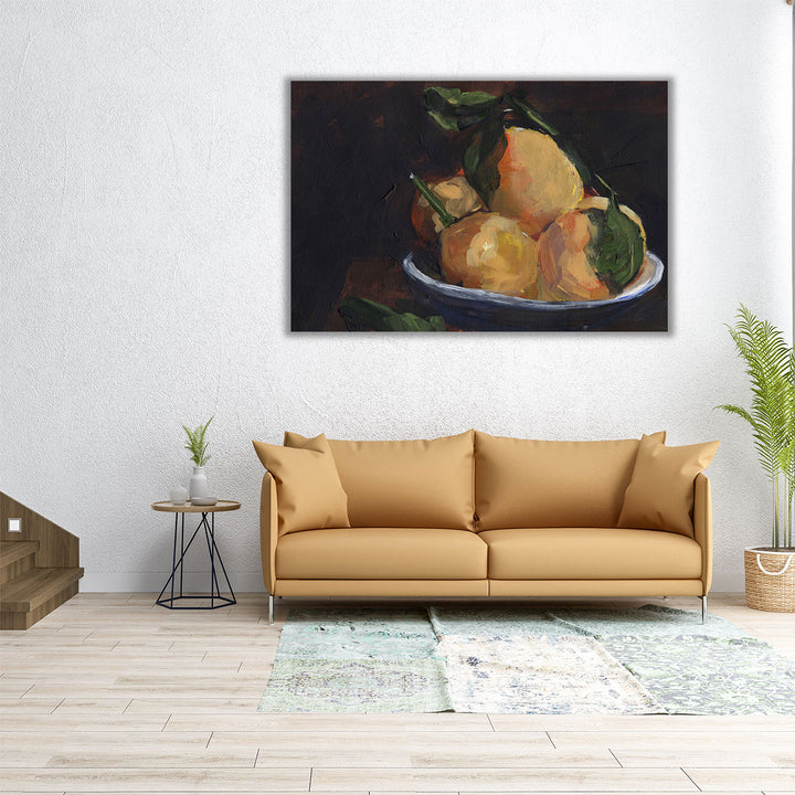 large kitchen art – warm yellow and brown