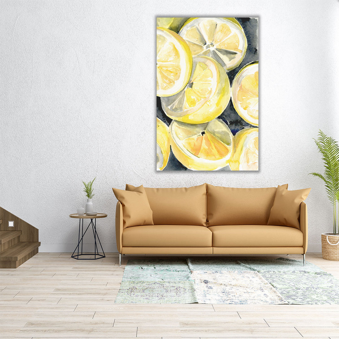 24x36 Canvas Print vivid lemon closeup