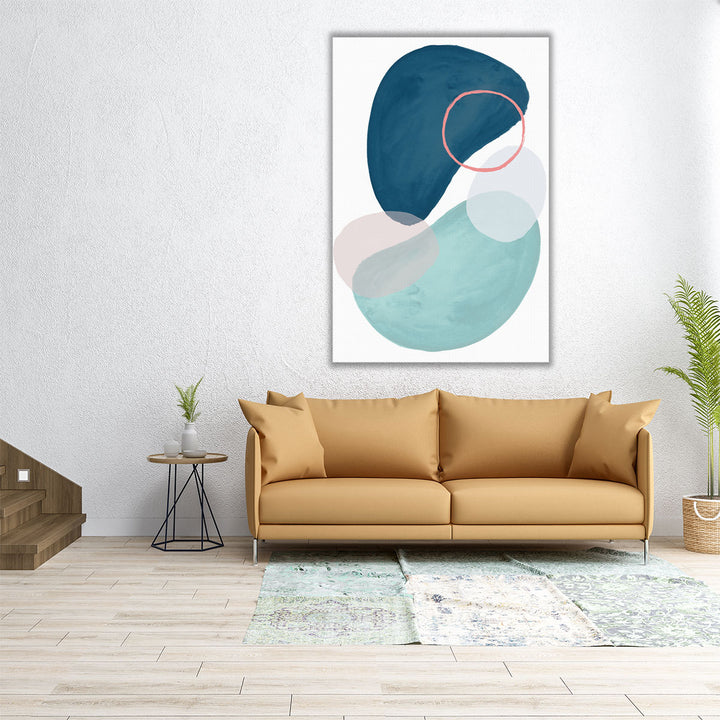 24x36 entryway canvas art blue white