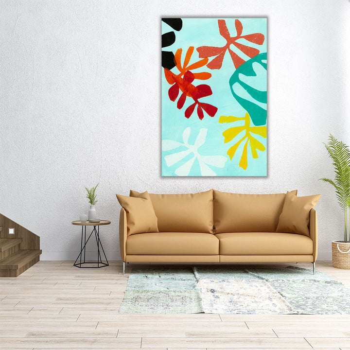 24x36 canvas art tropical floral pattern