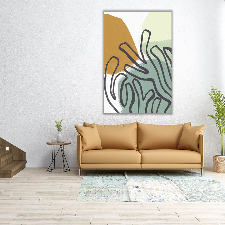 24x36 canvas entryway modern coral design