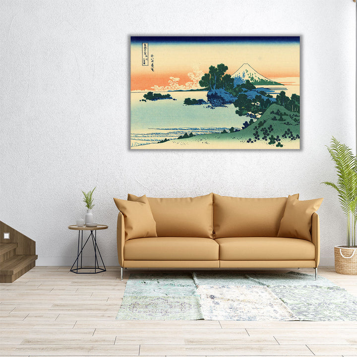 Shichiri Beach in Sagami Province - Canvas Print Wall Art