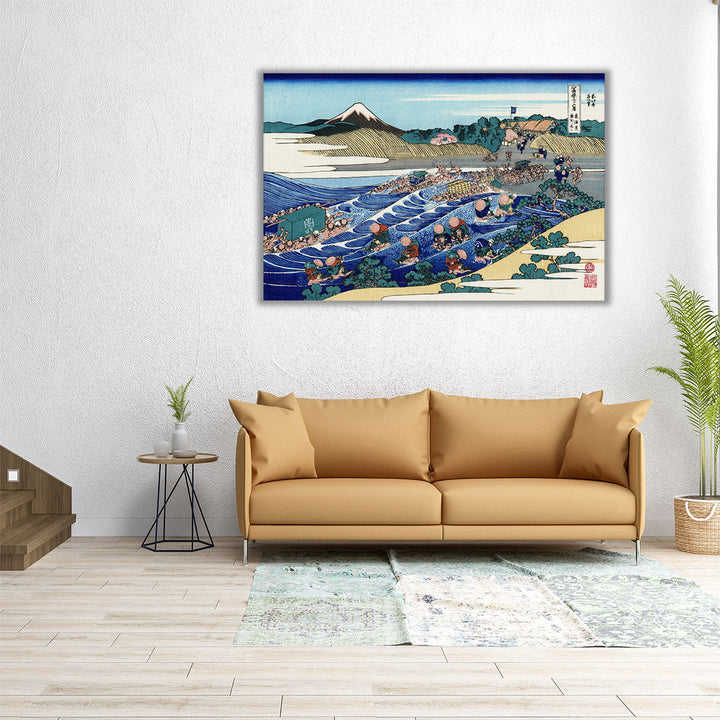 The Fuji from Kanaya on the Tokaido - Canvas Print Wall Art