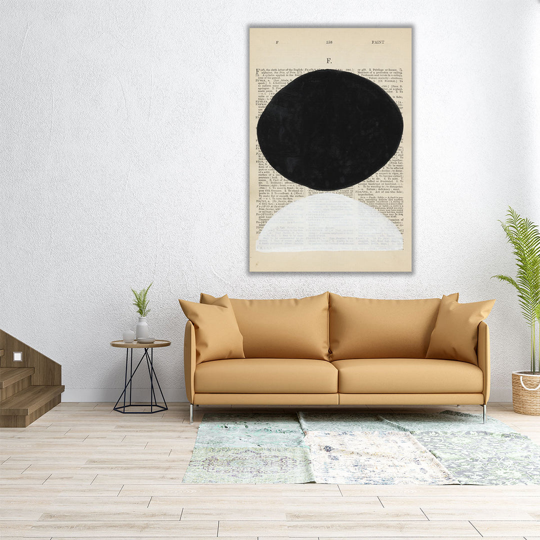 40x60 Wall Art – oversized canvas with black and white type elements