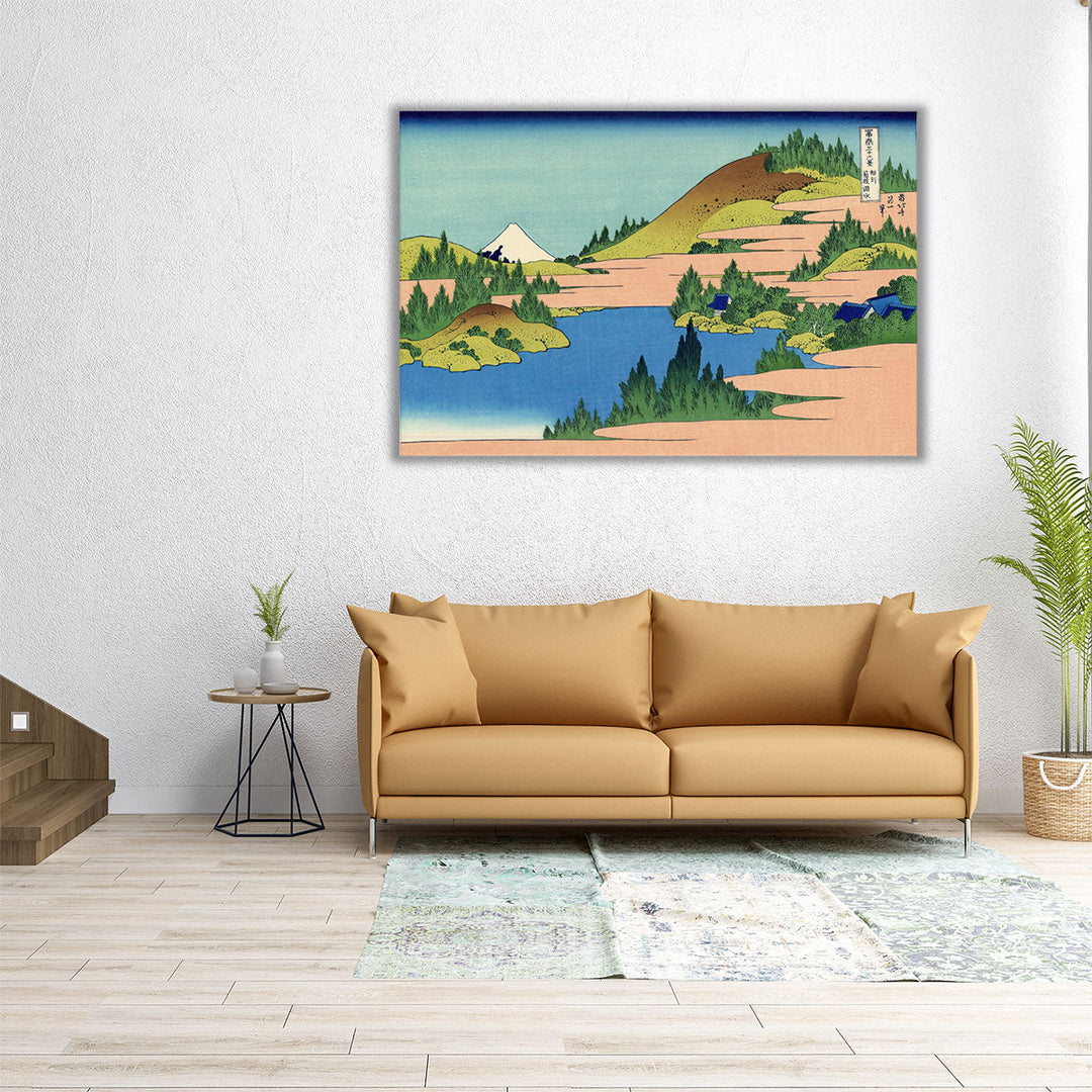 The Lake of Hakone in the Segami Province - Canvas Print Wall Art