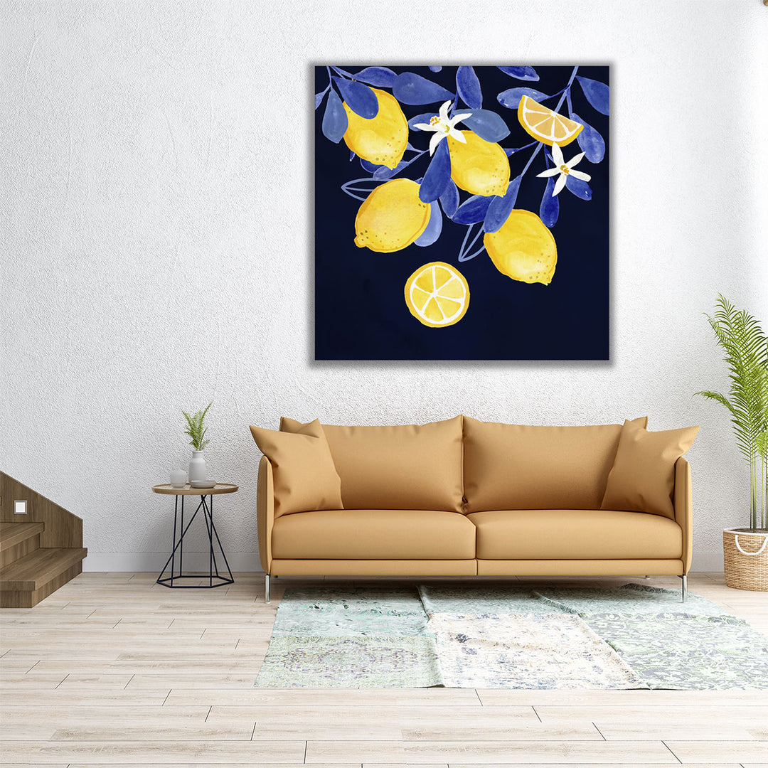 24x24 canvas print – refreshing lemon scene