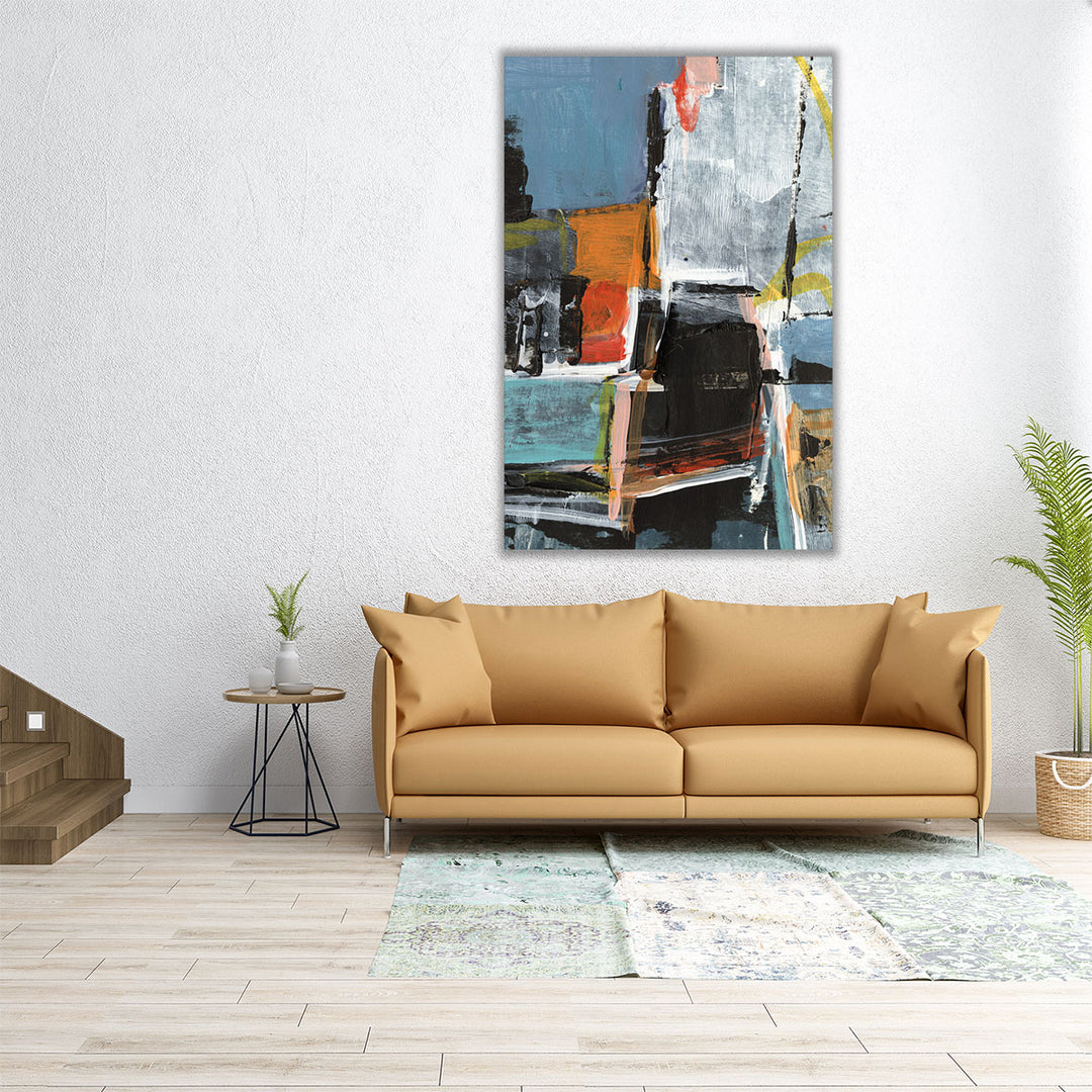 24×36 framed canvas modern watercolor art