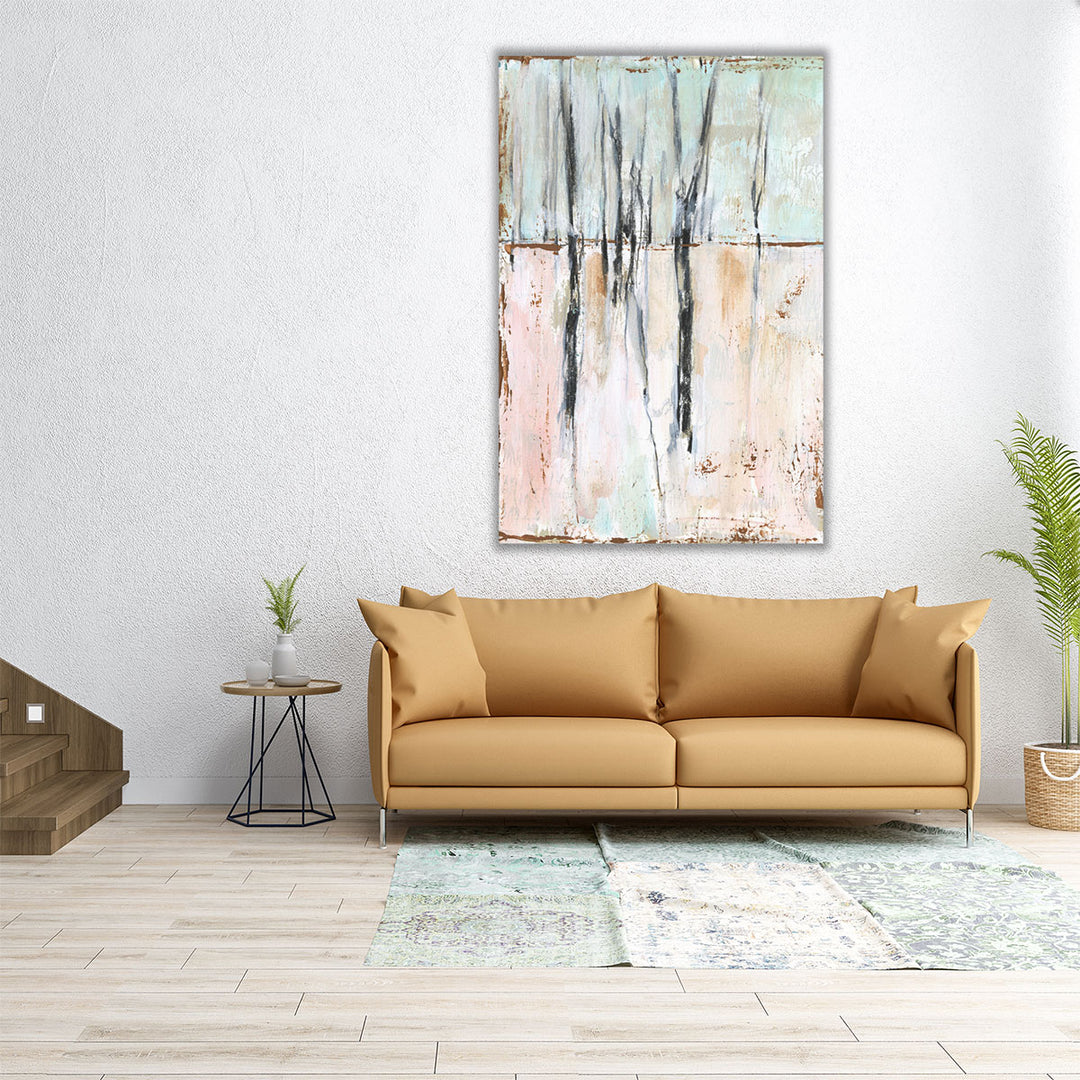 40x60 Wall Art – large vertical canvas with abstract woodland theme
