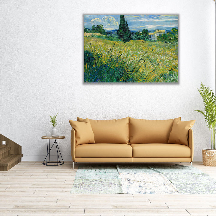 40x30 wheat and landscape canvas wall print