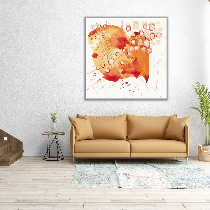 Orange Wildflowers - Canvas Print Wall Art