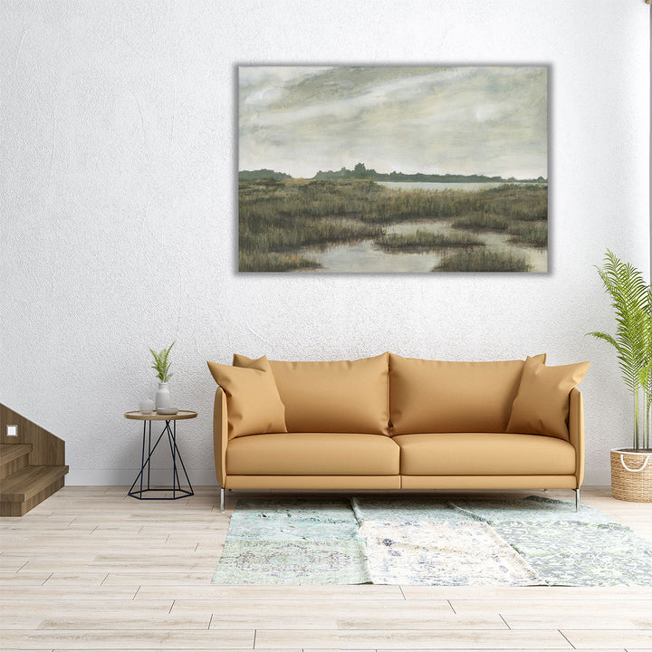 60x40 vintage landscape canvas with grasses