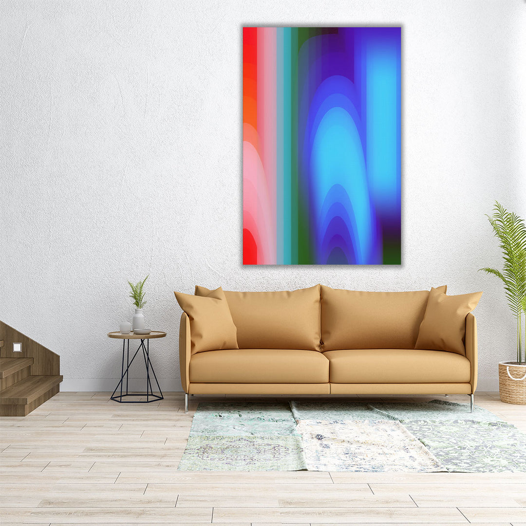 24x36 canvas blue red gradient print