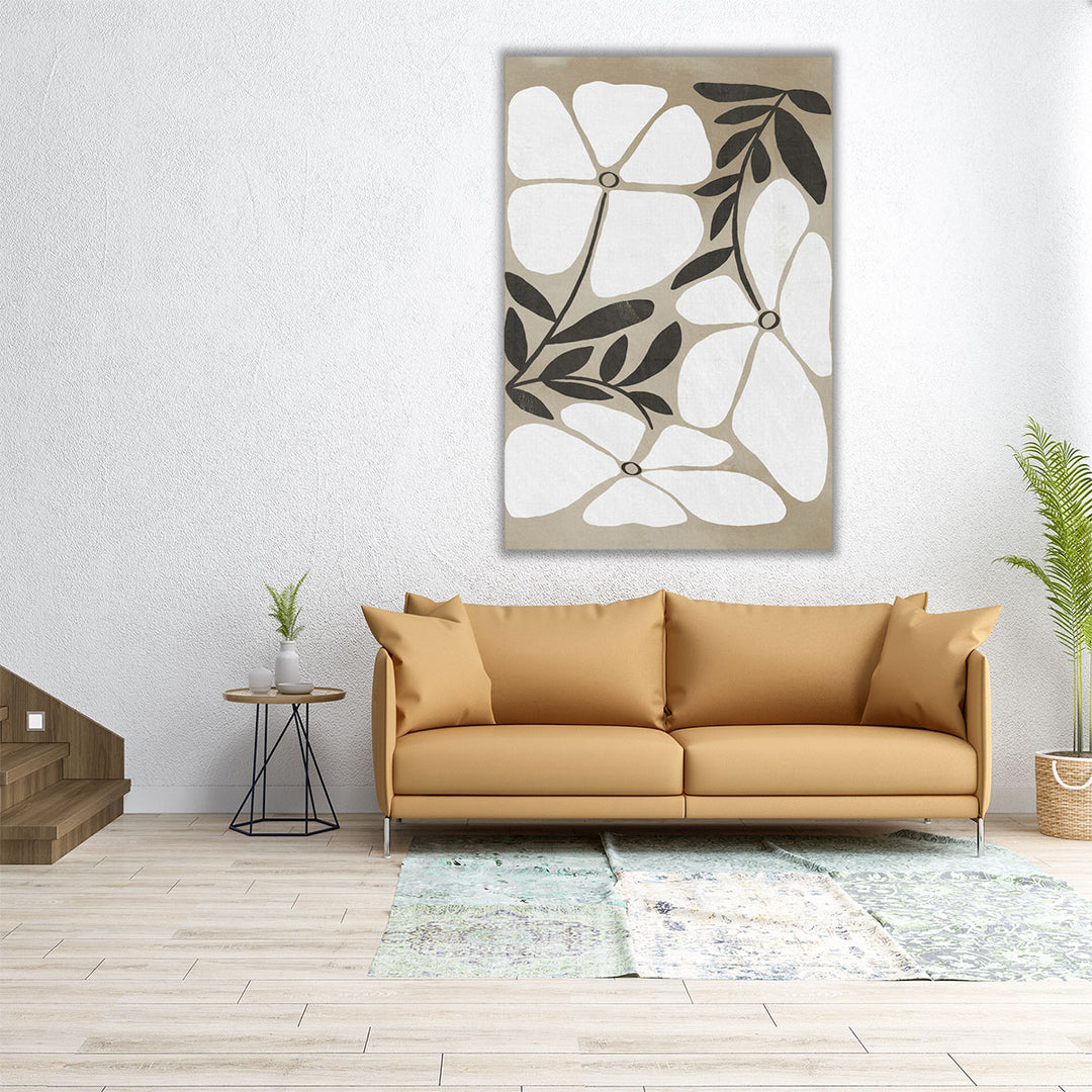 living room artwork – subtle floral abstraction