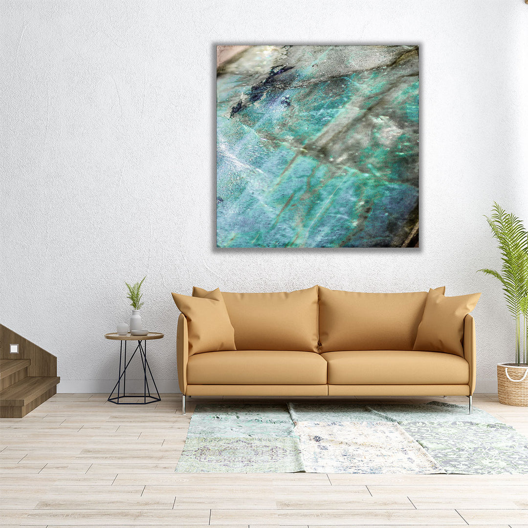 Teal Gem 2 - Canvas Print Wall Art