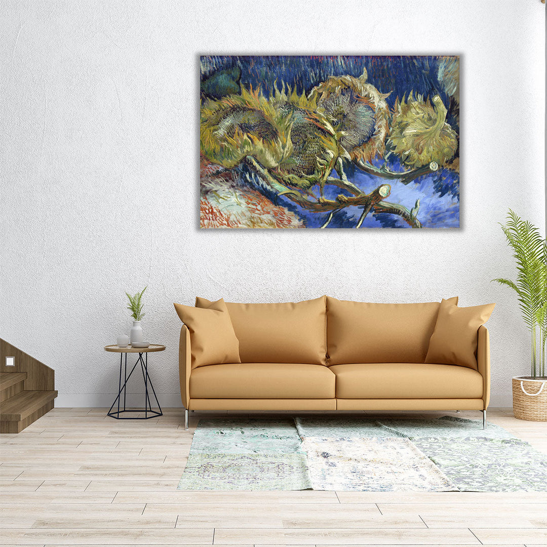 Four Withered Sunflowers, 1887 - Canvas Print Wall Art