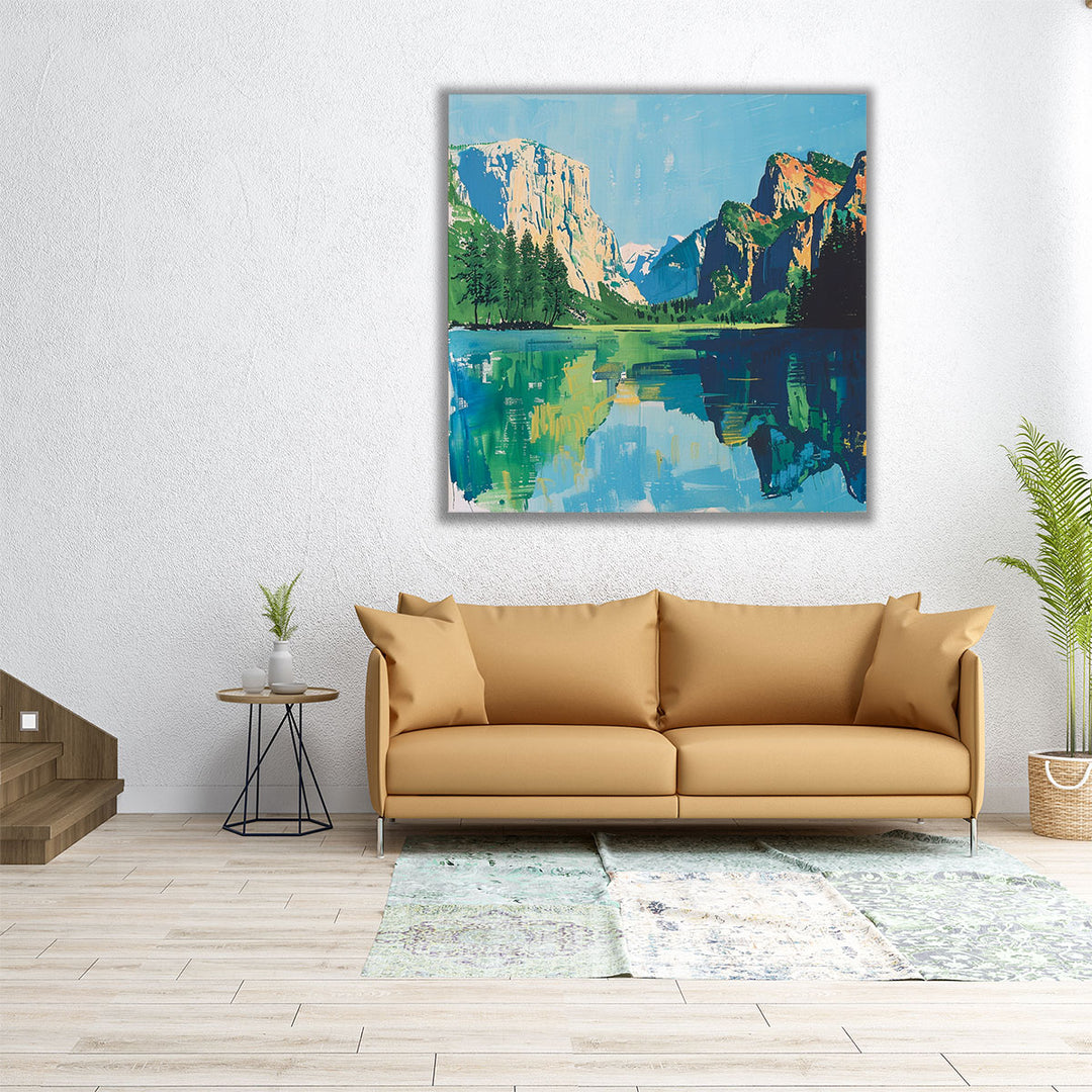 24×24 inch wrapped canvas with tranquil scene