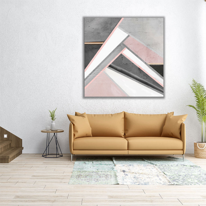40x40 Wall Art – oversized square artwork with minimalist geometry