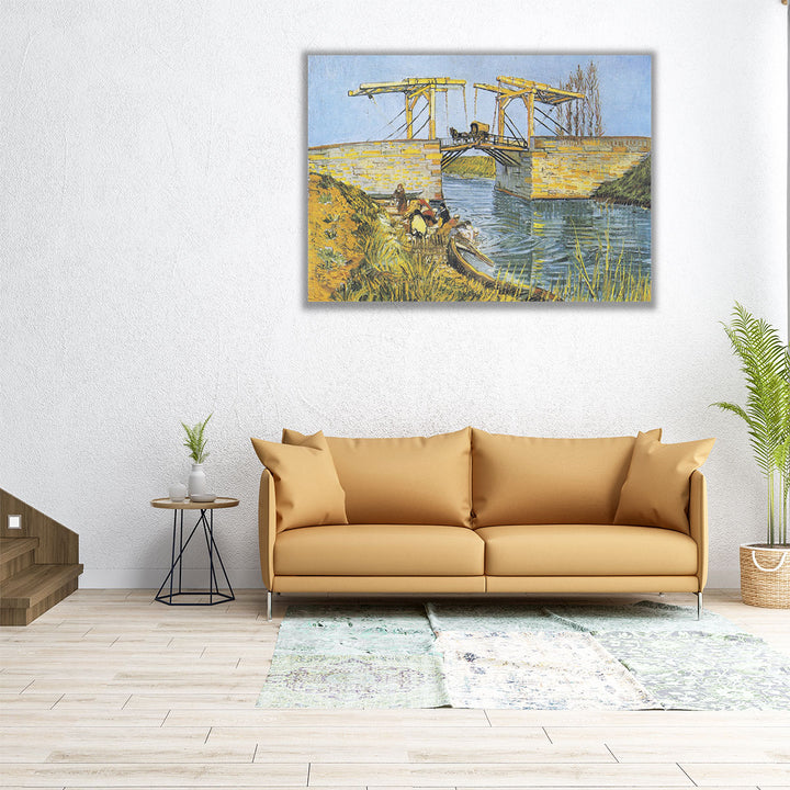 The Langlois Bridge at Arles with Women Washing, 1888 - Canvas Print Wall Art
