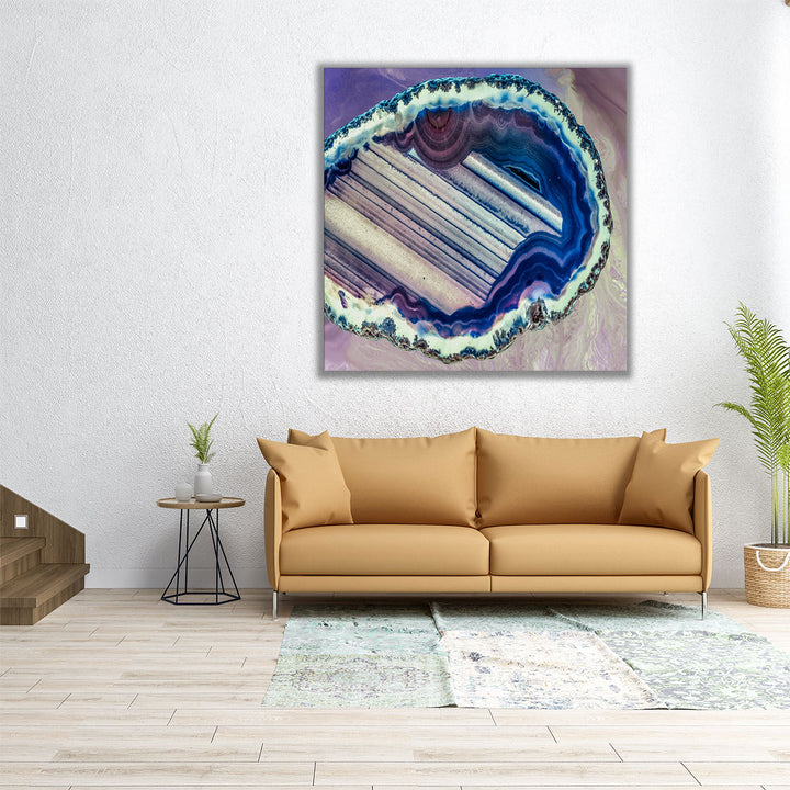24x24 wrapped canvas lavender hallway print