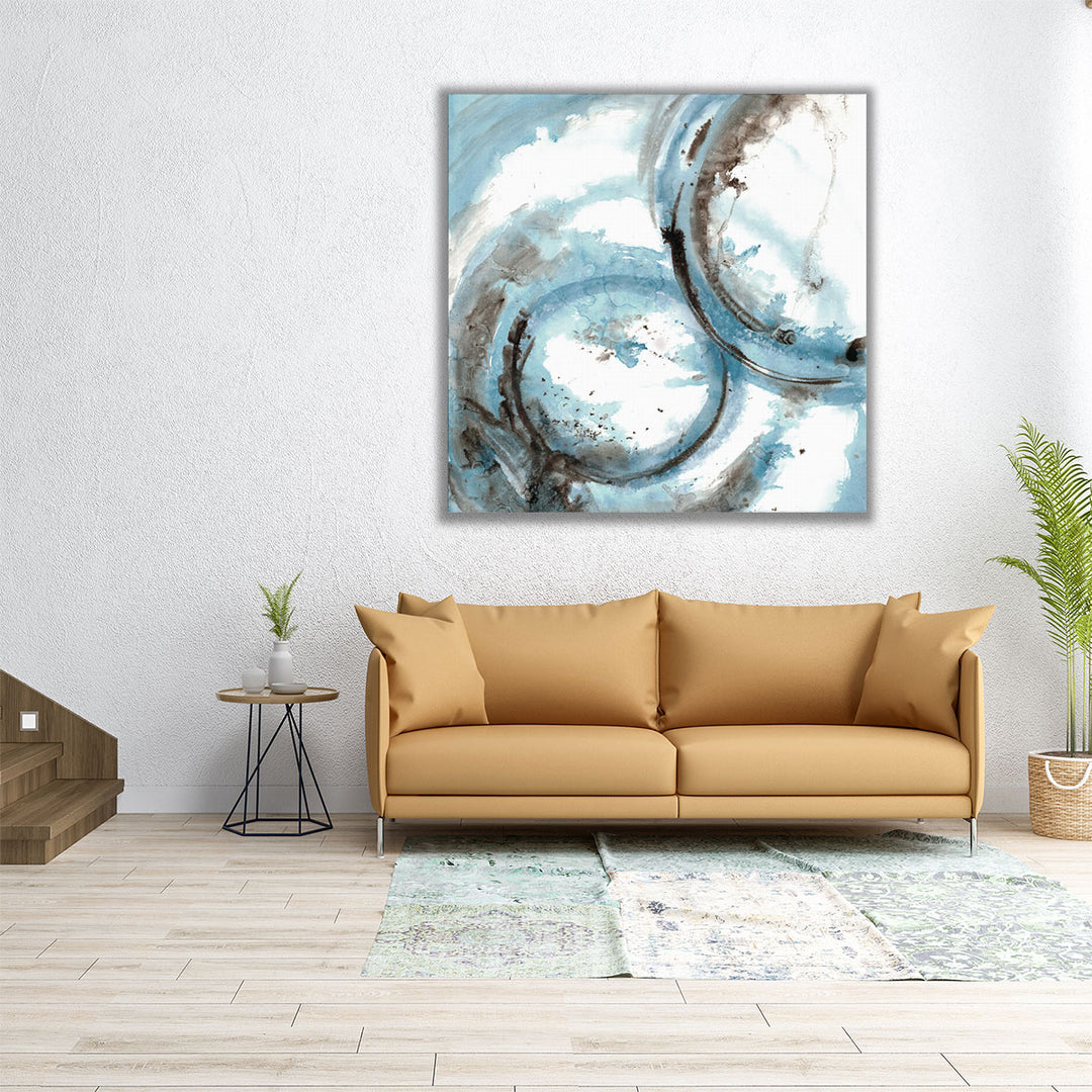 minimalist white canvas with color
