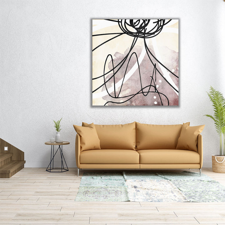 24x24 wrapped canvas monochrome design