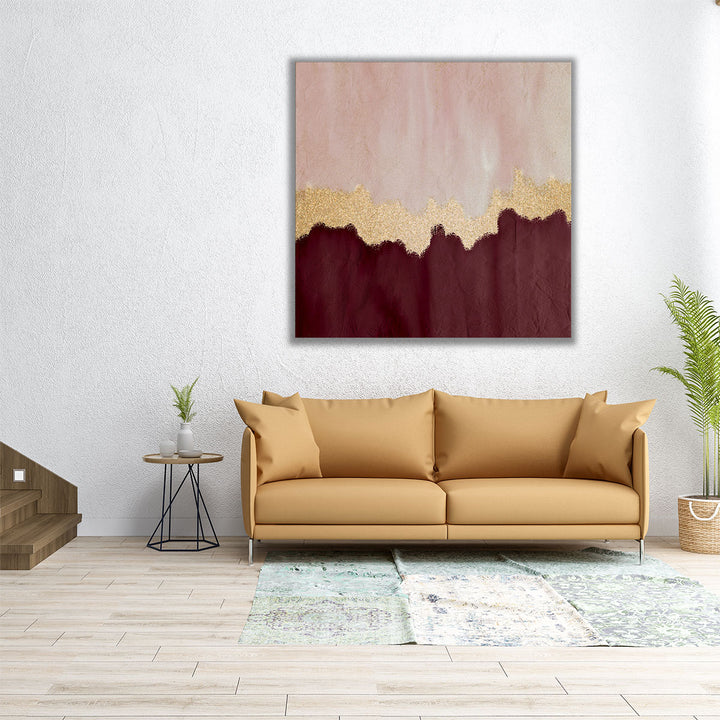 24x24 wrapped canvas neutral abstract design