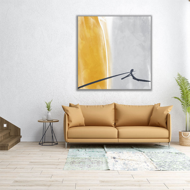 24x24 wrapped canvas yellow wall art
