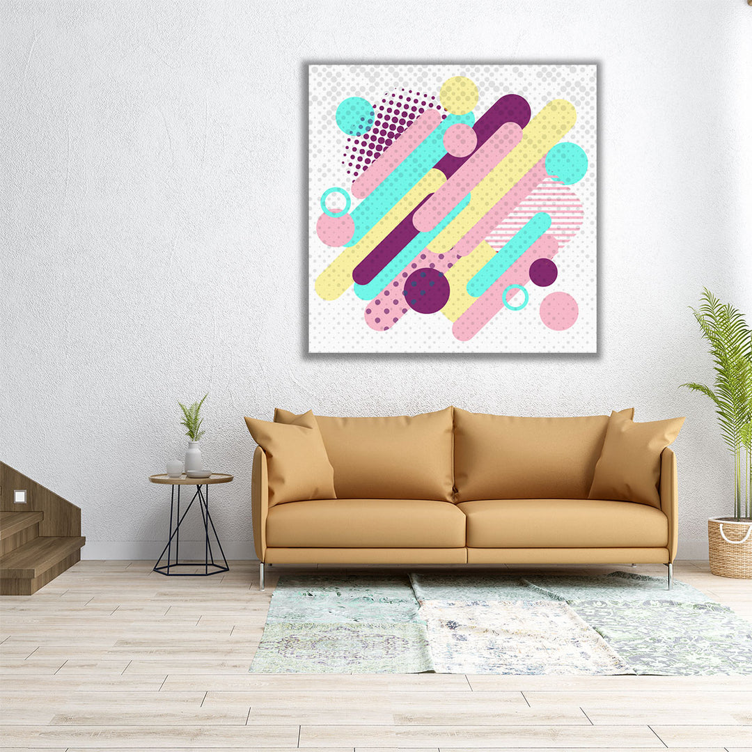 Square colorful geometric abstract art