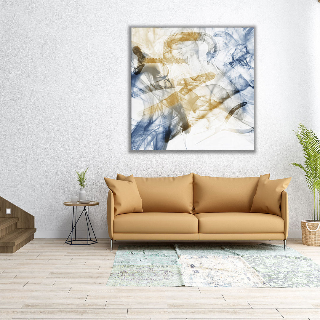 Square canvas art with soft neutral colors