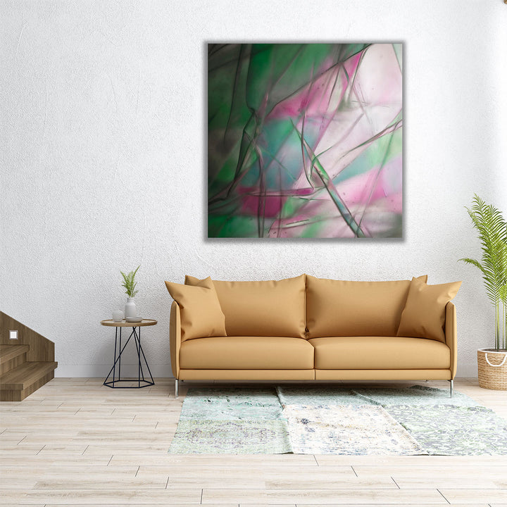 Square canvas print with calming hues